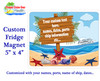 Custom FRIDGE magnet . Great for your past, present and future cruises.  009