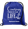 Cruise & Beach theme drawstring back pack - new001