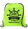 Cruise & Beach theme drawstring back pack - new007