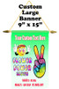 Cruise Ship Door Banner -  available in 3 sizes.    Custom with your text!  - Flower Power 4