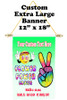 Cruise Ship Door Banner -  available in 3 sizes.    Custom with your text!  - Flower Power 4