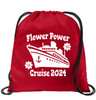 Flower Power Cruise theme drawstring back pack - FP1