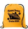 Flower Power Cruise theme drawstring back pack - FP1