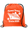 Flower Power Cruise theme drawstring back pack - FP1