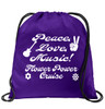 Flower Power Cruise theme drawstring back pack - FP2