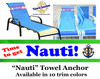 Custom Towel Anchor - Stock front design with custom name and artwork on back 3