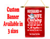 Cruise Ship Door Banner -  available in 3 sizes.    Custom with your text!  -Husband/Wife 2