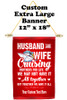 Cruise Ship Door Banner -  available in 3 sizes.    Custom with your text!  -Husband/Wife 2