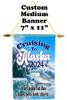 Cruise Ship Door Banner -  available in 3 sizes.    Custom with your text!  -alaska