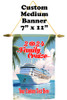 Cruise Ship Door Banner -  available in 3 sizes.    Custom with your text!  -family