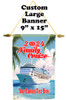Cruise Ship Door Banner -  available in 3 sizes.    Custom with your text!  -family