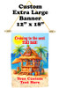 Cruise Ship Door Banner -  available in 3 sizes.    Custom with your text!  -tiki