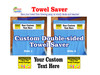 New Towel Saver - Custom towel band to save your towels from blowing away.  caution