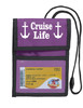 Cruise Card Holder to keep your Key card handy and safe.  Pockets to hold money, schedules and more. - Choice of color - Cruise Life