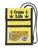 Cruise Card Holder to keep your Key card handy and safe.  Pockets to hold money, schedules and more. - Choice of color - Cruise Life