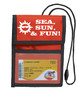 Cruise Card Holder to keep your Key card handy and safe.  Pockets to hold money, schedules and more. - Choice of color - Sea sun fun