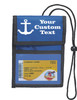 Cruise Card Holder to keep your Key card handy and safe.  Pockets to hold money, schedules and more. - Choice of color - Custom 2