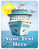Small Cruise theme Magnet to add to your door decorations with this customizable magnet. Great for adding names, ports, etc...to your door!  10