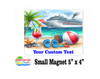 Small Cruise theme Magnet to add to your door decorations with this customizable magnet. Great for adding names, ports, etc...to your door!  16
