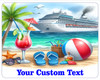 Small Cruise theme Magnet to add to your door decorations with this customizable magnet. Great for adding names, ports, etc...to your door!  16