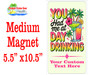 Medium Cruise Theme Magnet. Add to your door decorations with this custom magnet. Great for adding names, ports, etc...to your door!  5 1/2" x 10 1/2" Customizable!  Design 4