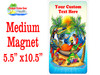Medium Cruise Theme Magnet. Add to your door decorations with this custom magnet. Great for adding names, ports, etc...to your door!  5 1/2" x 10 1/2" Customizable!  Design 6