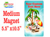 Medium Cruise Theme Magnet. Add to your door decorations with this custom magnet. Great for adding names, ports, etc...to your door!  5 1/2" x 10 1/2" Customizable!  Design 7