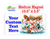 Medium Cruise Theme Magnet. Add to your door decorations with this custom magnet. Great for adding names, ports, etc...to your door!  5 1/2" x 10 1/2" Customizable!  Design 16