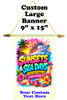 Custom Ship Door Banner -  available in 3 sizes.    Custom with your text!  Show off your cruising spirit and find your cabin easier with our custom door banners.