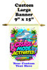 Custom Ship Door Banner -  available in 3 sizes.    Custom with your text!  Show off your cruising spirit and find your cabin easier with our custom door banners.