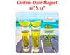 Cruise Ship Door Magnet - 11" x 11" - Drinks