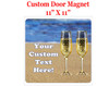 Cruise Ship Door Magnet - 11" x 11" - Glasses