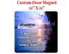 Cruise Ship Door Magnet - 11" x 11" - Sunset 3