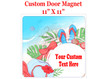 Cruise Ship Door Magnet - 11" x 11" -  Hat