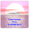 Cruise Ship Door Magnet - 11" x 11" -  Pink Sunset