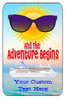 Cruise Ship Door Magnet - Extra large 11" x 17" - Adventure Begins