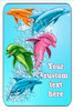 Cruise Ship Door Magnet - Extra large 11" x 17" - Dolphins 1