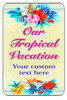 Cruise Ship Door Magnet - Extra large 11" x 17" - Tropical