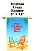 Cruise Ship Door Banner -  available in 3 sizes.      Beach Chair Design 3