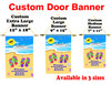 Cruise Ship Door Banner -  available in 3 sizes.     Flip Flops