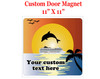 Cruise Ship Door Magnet - 11" x 11" -  Sunset