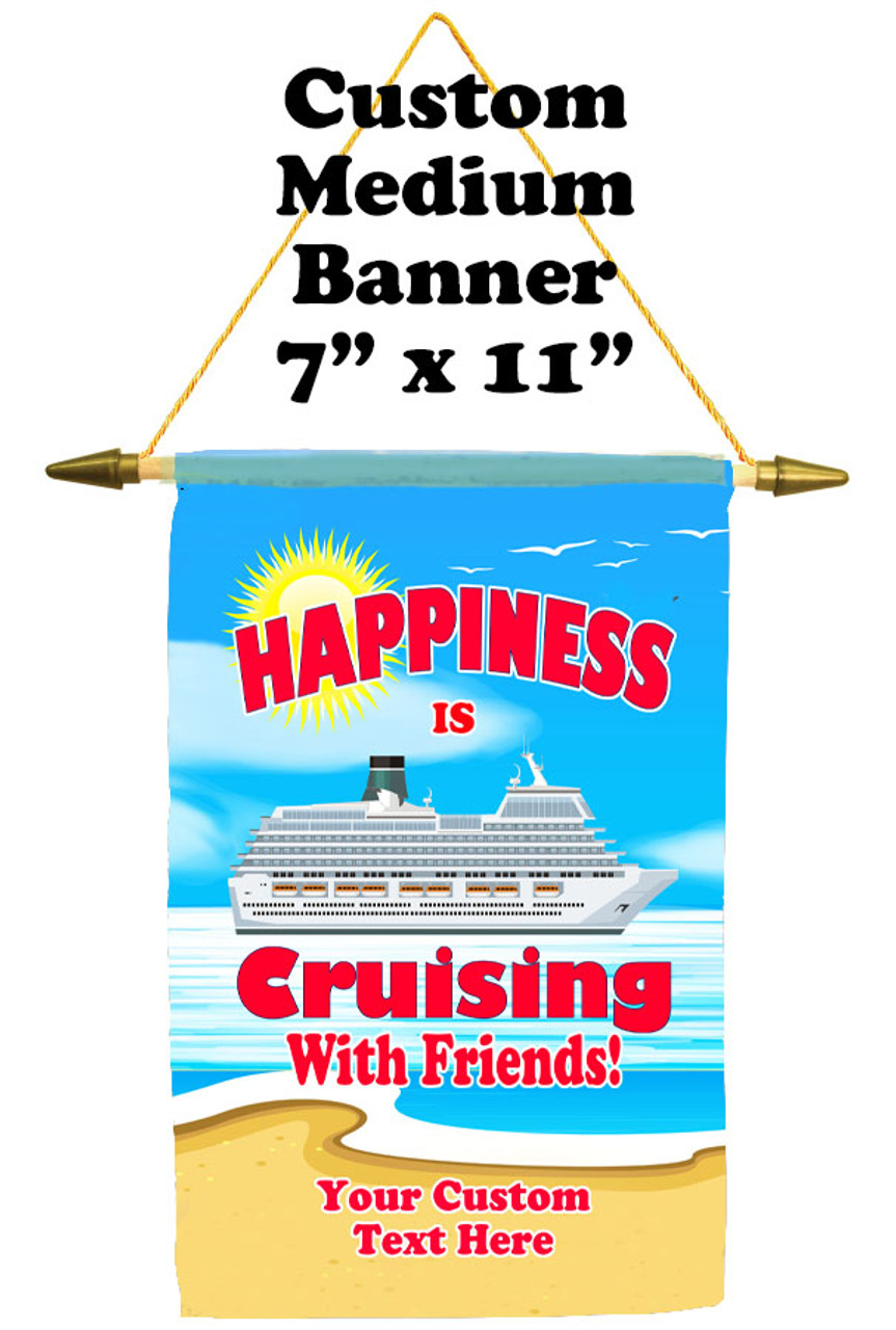 Cruise ship door banner Custom Banner with glitter art work and your custom text Large Banner 9 12 x 15 34