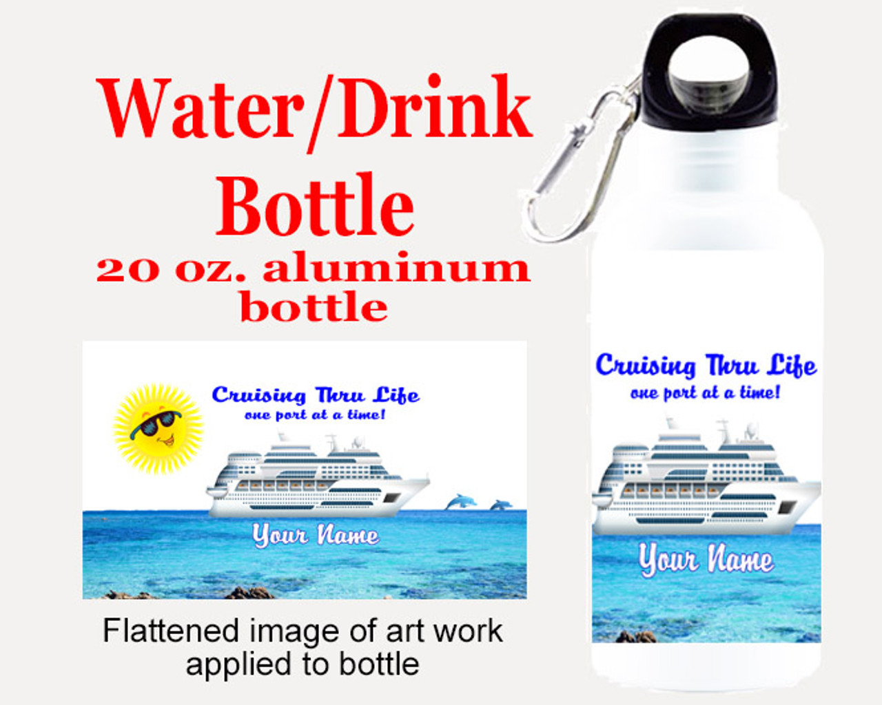 20 oz. Custom Water Bottles - Aluminum Water Bottles