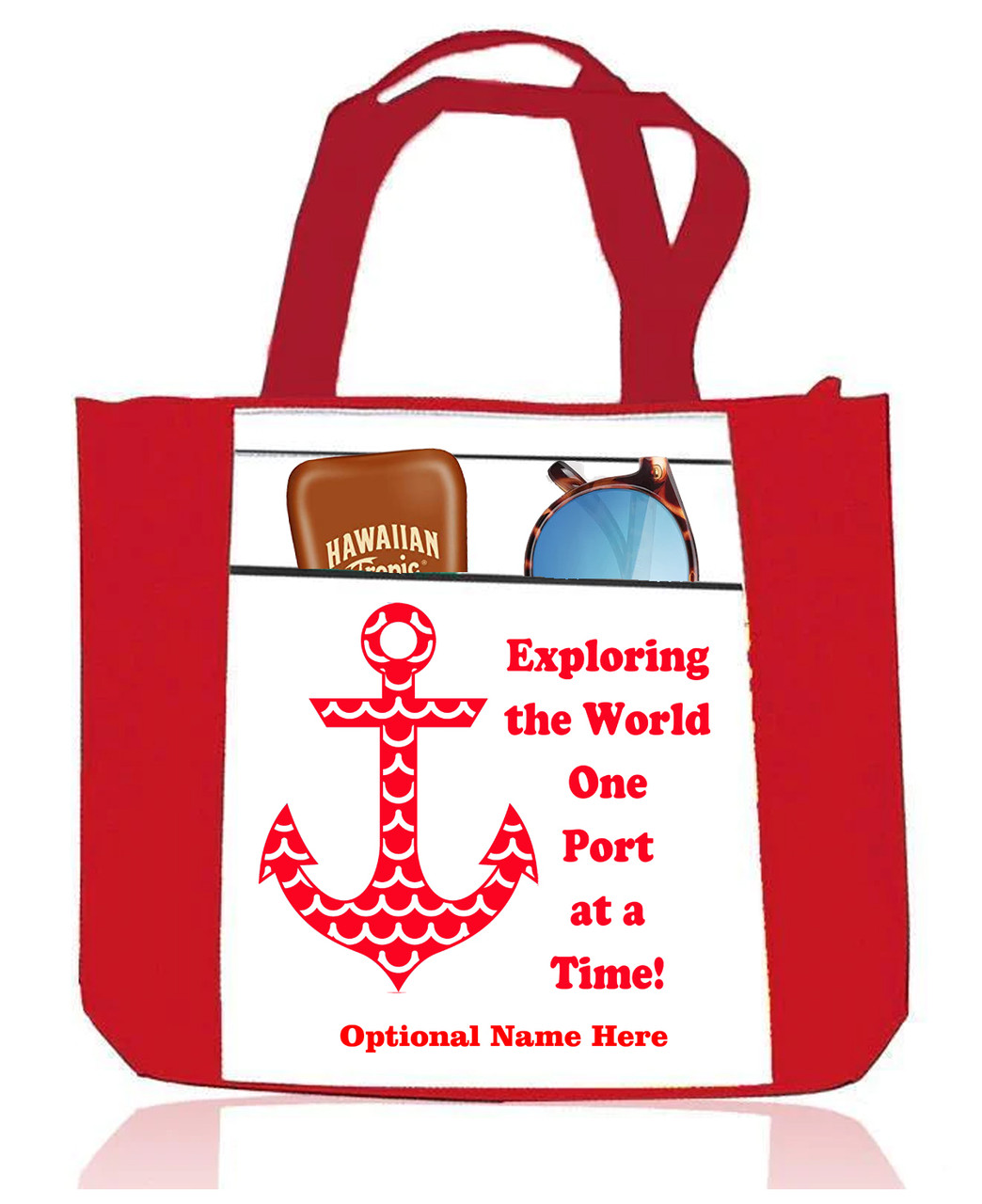 CafePress Keep Calm And Go To The Beach Canvas Tote Bag - Reusable Natural Cotton Shopping Bag, Two Sizes - View #6