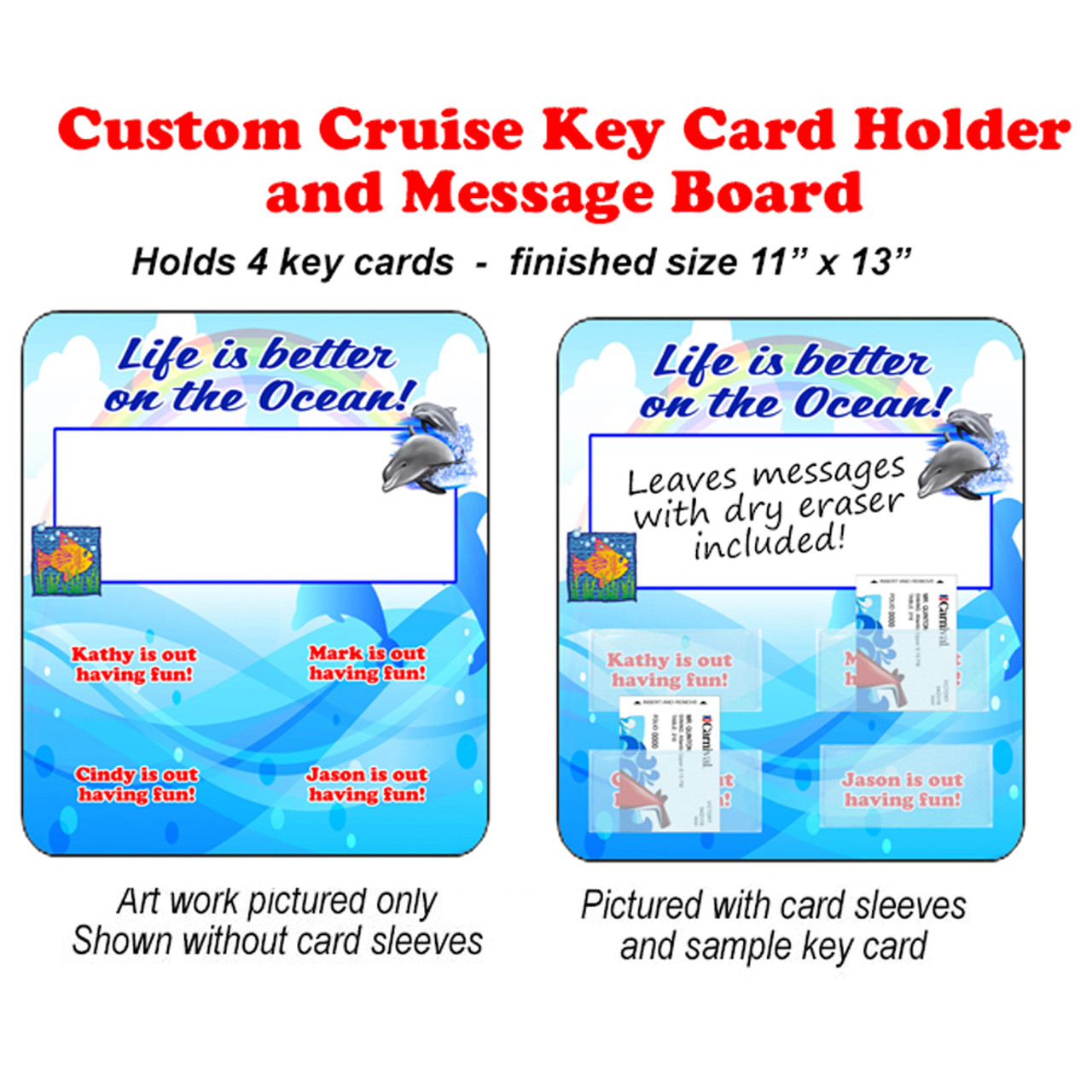 Cruise Ship Key Card Holder. Blank Key Card Holder. 