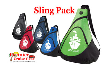 Cruise Sling Pack. Large sling pack to carry all of your gear on the ship and in the ports. Cruise Sling Pack. Large sling pack to carry all of your gear on the ship and in the ports.
