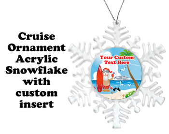 Cruise ornament.  Commemorate your cruise with this custom ornament.  Snowflake.  Design 007