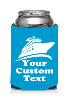 Cruise themed can sleeve.  Custom with your choice of color.  Design 005