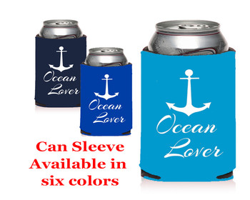 Cruise themed can sleeve.  Choice of color and custom option available.  Design 013