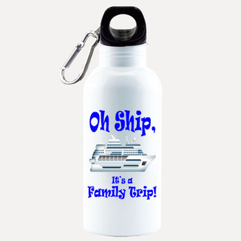 Cruise themed Water - Beverage Bottle.  20 Oz Aluminum Bottle with optional back design.  Design 009